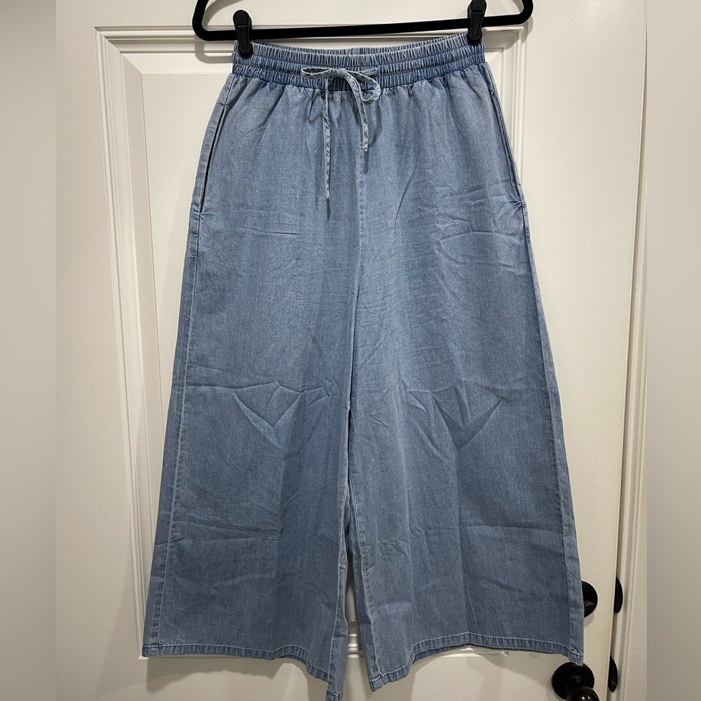 Worn Once, Easel brand, Lightweight 100% Cotton, Wide Leg, Elastic Waist, Size S